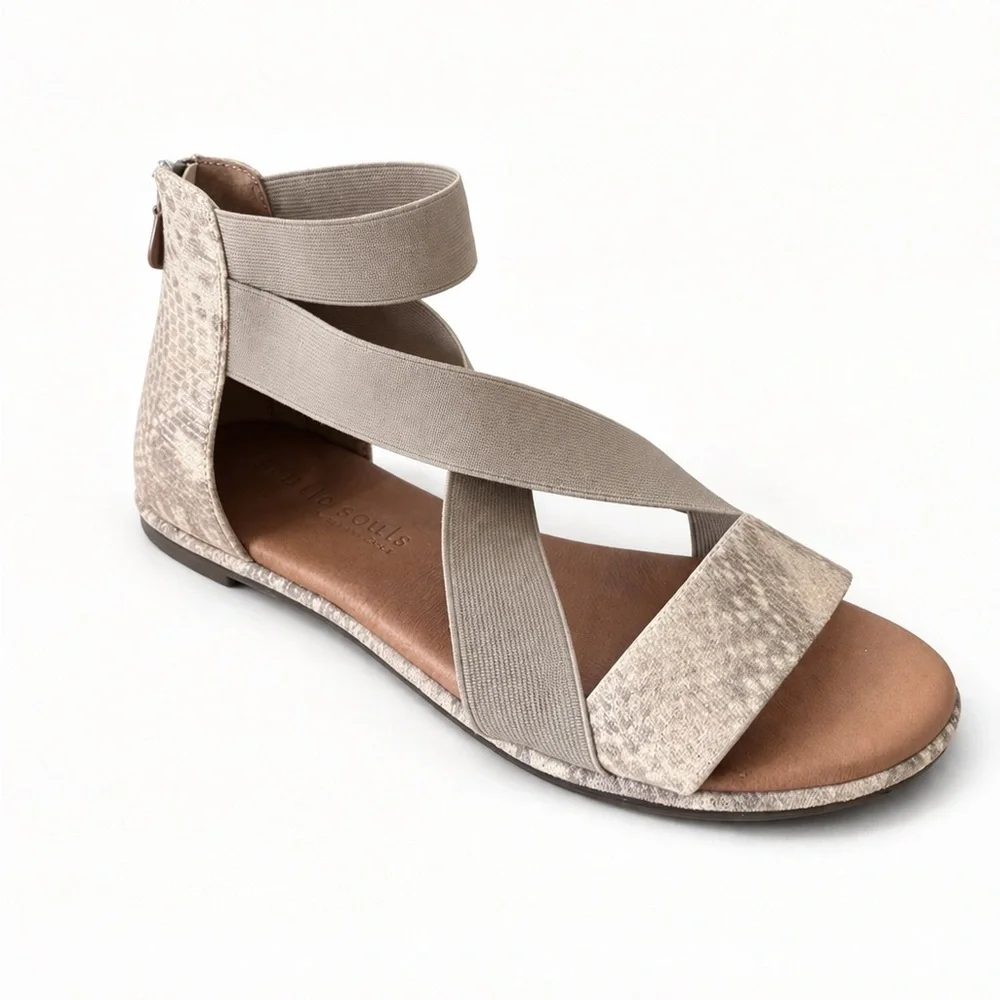 Gentle Souls Kenneth Cole Break Elastic Sandals 8.5M Gladiator Comfort NWOT